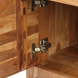 Amwiler Modern Handcrafted Acacia Wood Side Table by Christopher Knight Home