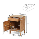 Amwiler Modern Handcrafted Acacia Wood Side Table by Christopher Knight Home
