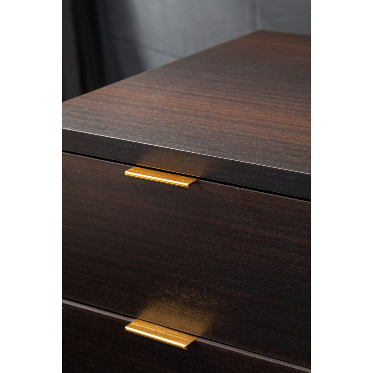 Amy Mid-Century Modern Wood Desk in Walnut Finish