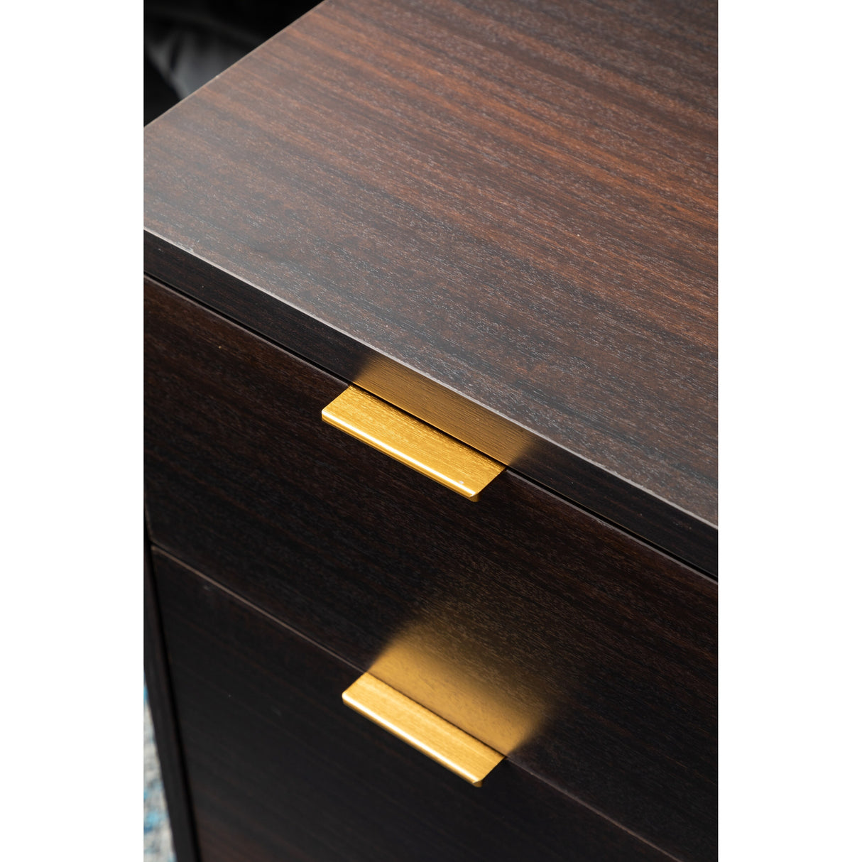 Amy Mid-Century Modern Wood Desk in Walnut Finish
