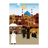 An Arab Village Illustrations Building Cartoon City Art Print/Poster