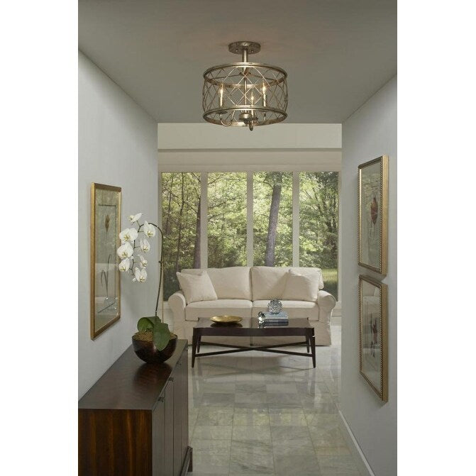 Ana Interiors LED Track Light Flush Mount Brushed Nickel - Exact Size