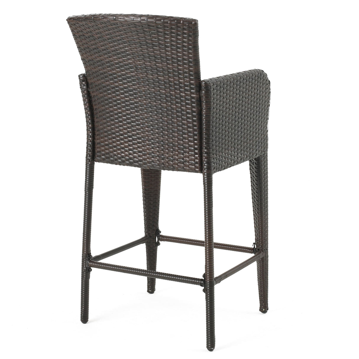 Anaya Outdoor Wicker Barstool (Set of 4) by Christopher Knight Home - N/A