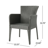 Anaya Outdoor Wicker Dining Chair (Set of 2) by Christopher Knight Home - N/A