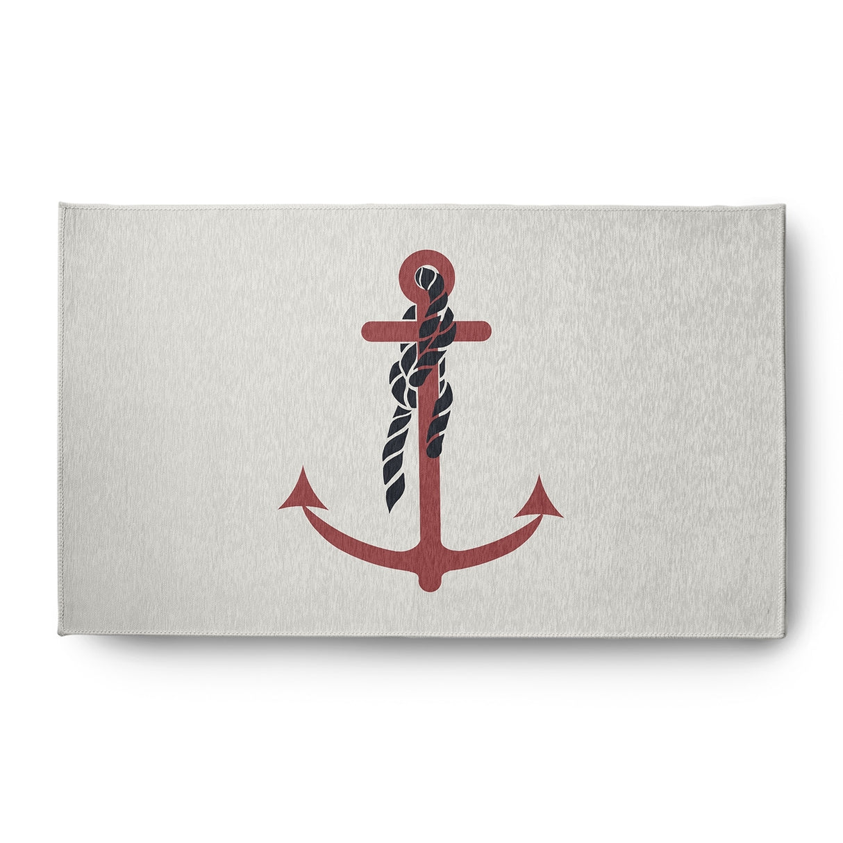 Anchor and Rope Nautical Indoor/Outdoor Rug