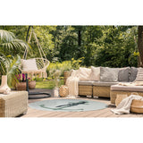 Anchor and Rope Nautical Indoor/Outdoor Rug