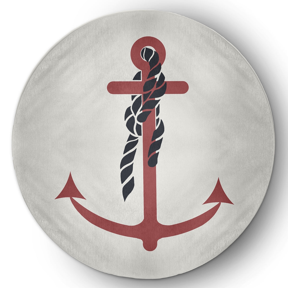Anchor and Rope Nautical Indoor/Outdoor Rug