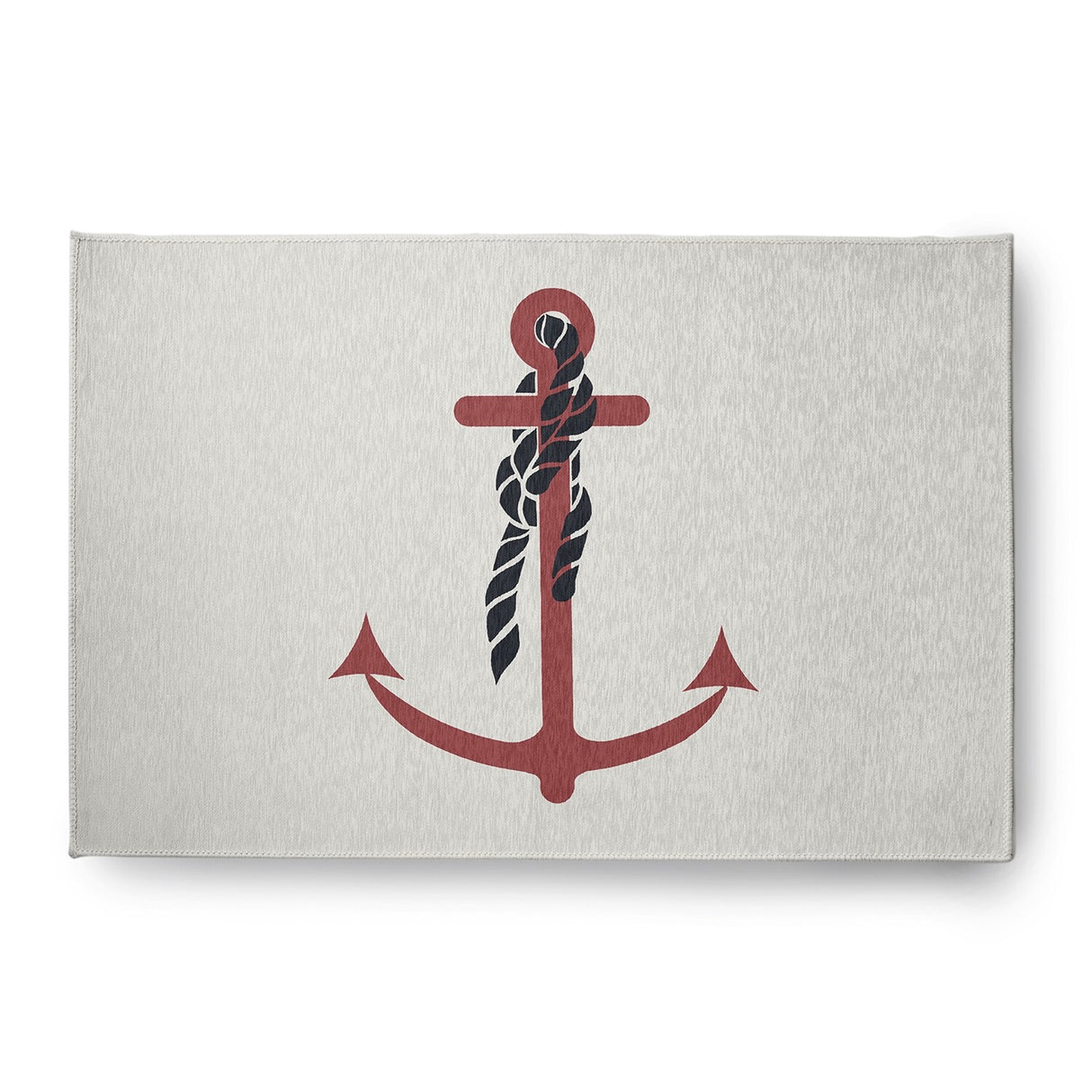 Anchor and Rope Nautical Indoor/Outdoor Rug