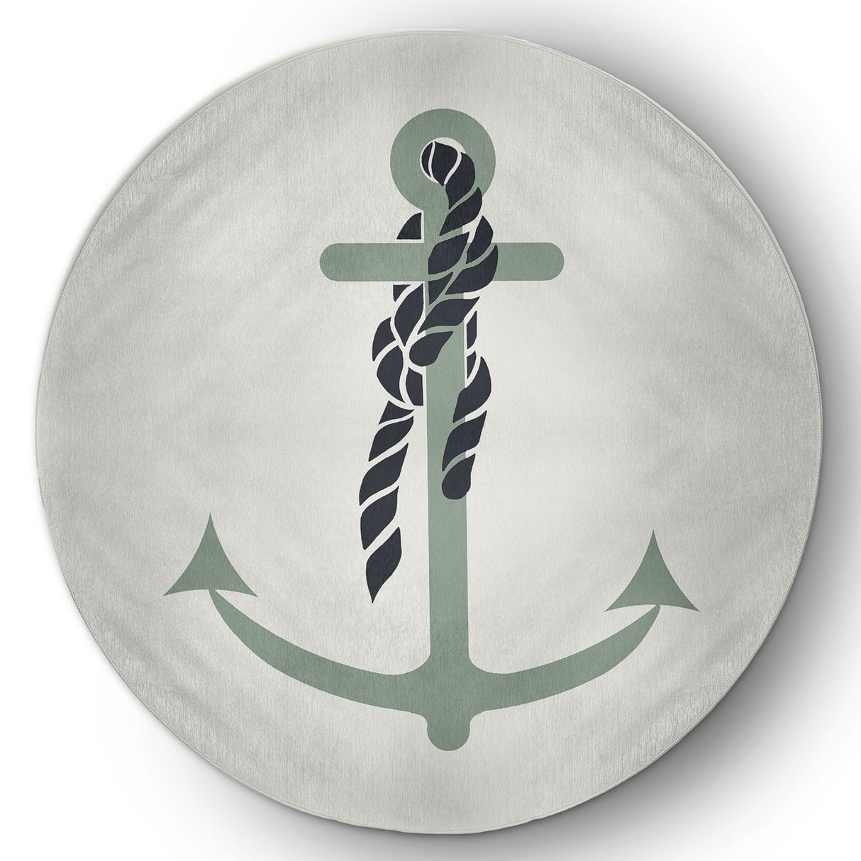 Anchor and Rope Nautical Indoor/Outdoor Rug