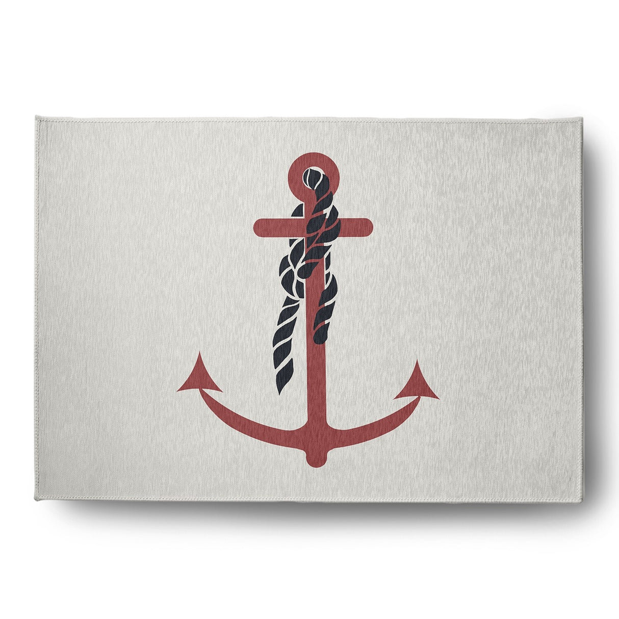 Anchor and Rope Nautical Indoor/Outdoor Rug