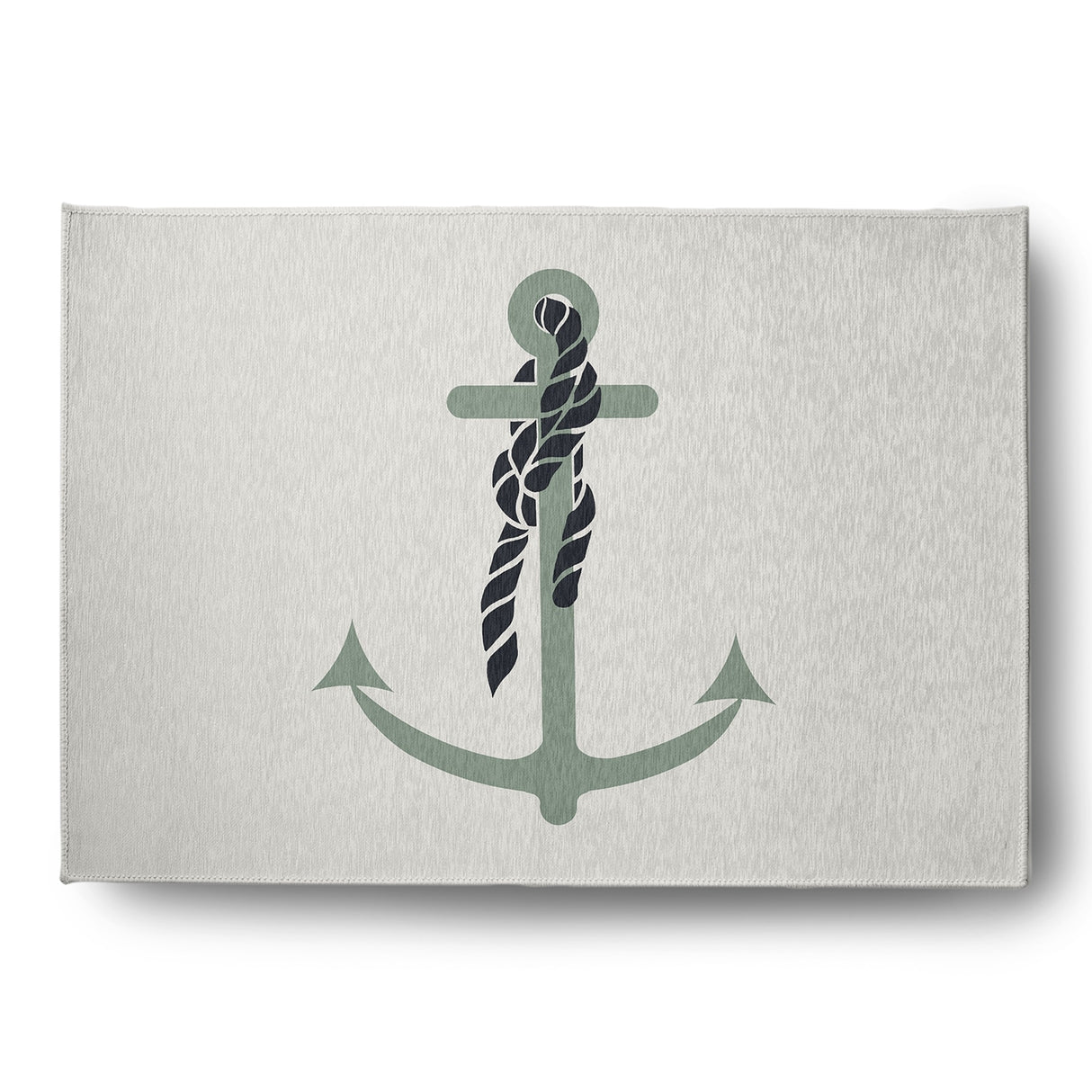 Anchor and Rope Nautical Indoor/Outdoor Rug