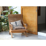Anchor and Rope Nautical Indoor/Outdoor Throw Pillow