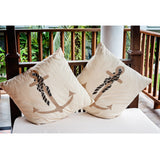 Anchor and Rope Nautical Indoor/Outdoor Throw Pillow