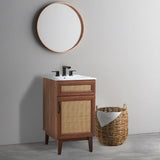 Ancillary Rattan Modern Farmhouse 2-Shelf Bath Vanity Cabinet Only (Sink Basin not Included), by JONATHAN Y