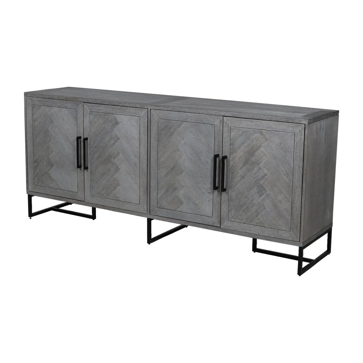Anderson 78-inch 4-Door Sideboard in Herringbone Mango Wood