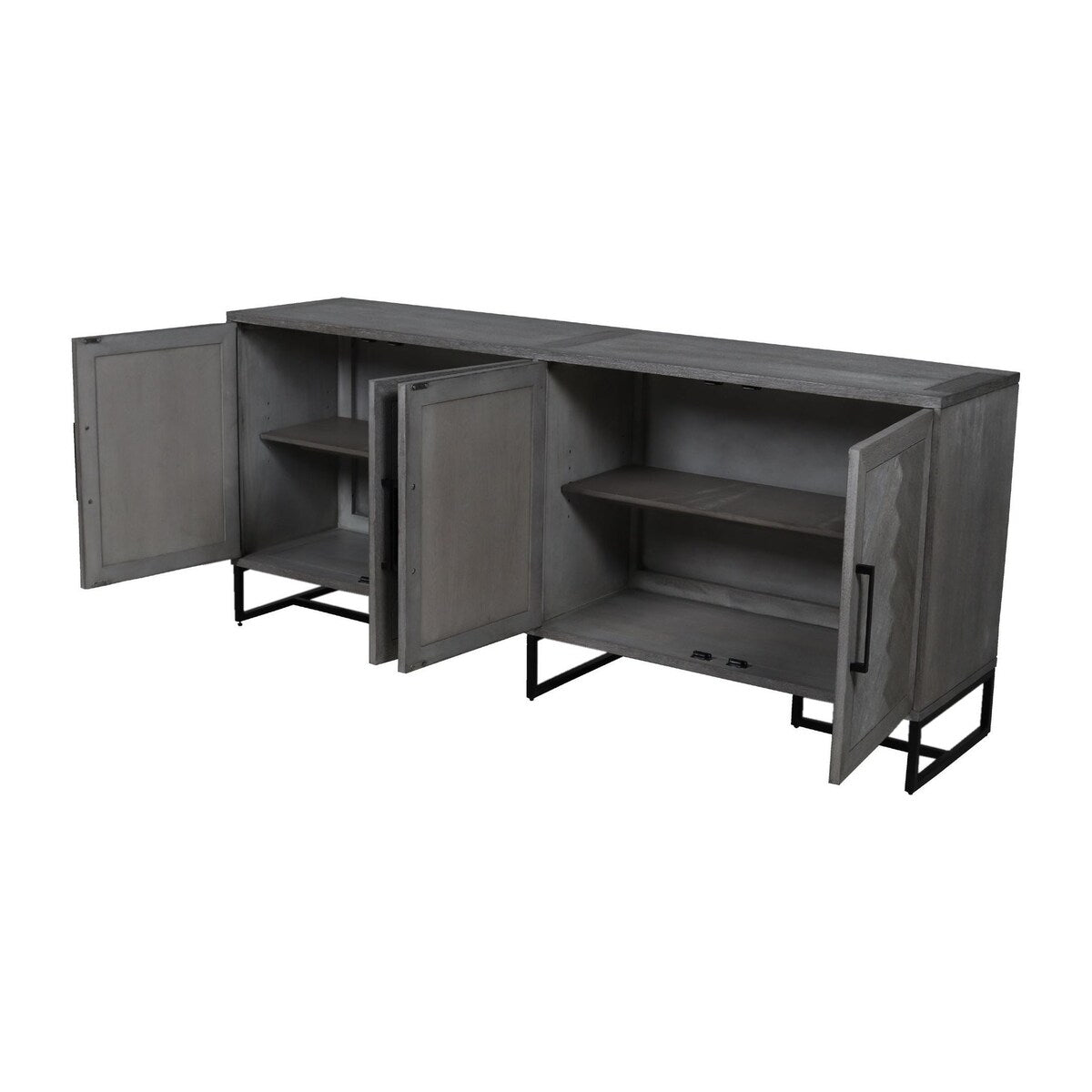 Anderson 78-inch 4-Door Sideboard in Herringbone Mango Wood