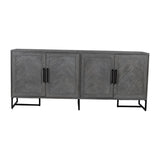 Anderson 78-inch 4-Door Sideboard in Herringbone Mango Wood