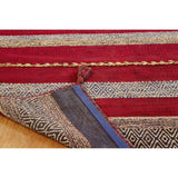Andes Ruby Red Cotton Chenille Handmade Area Rug