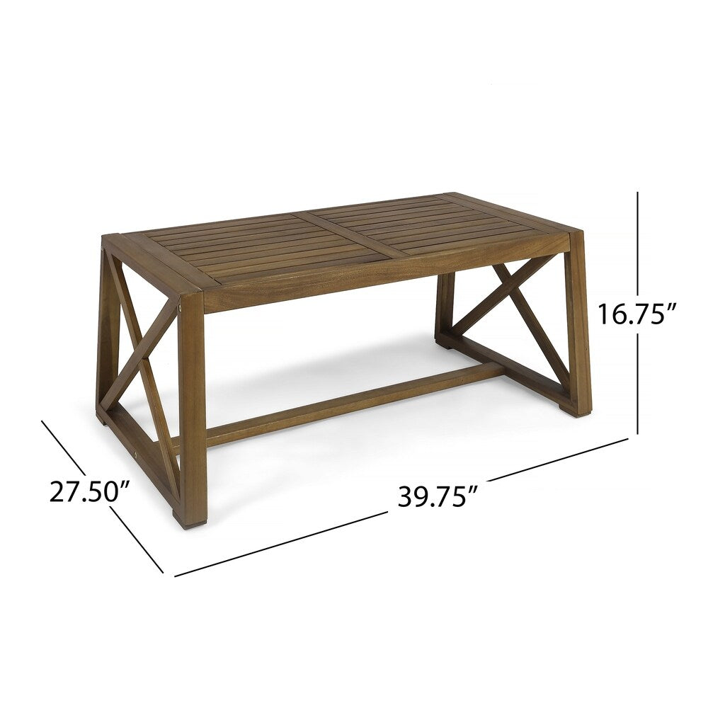 Andora 4-piece Acacia Wood Chat Set by Christopher Knight Home