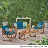 Andora 4-piece Acacia Wood Chat Set by Christopher Knight Home