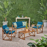 Andora 4-piece Acacia Wood Chat Set by Christopher Knight Home