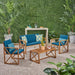 Andora 4-piece Acacia Wood Chat Set by Christopher Knight Home