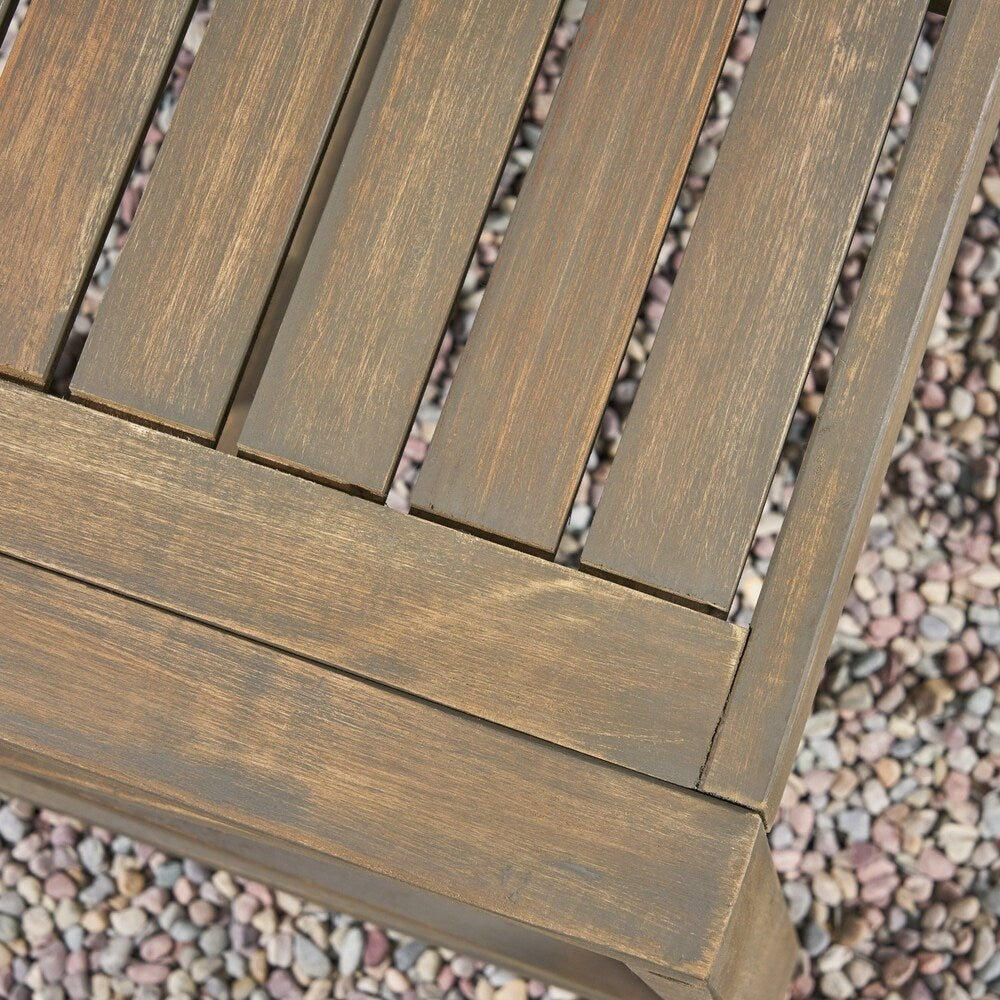 Andora Outdoor Cushioned Acacia Loveseat w/ Coffee Table by Christopher Knight Home