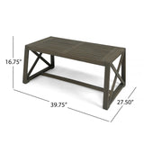 Andora Outdoor Cushioned Acacia Loveseat w/ Coffee Table by Christopher Knight Home