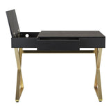 OSP Home Furnishings Andrea Powered Home Office Desk