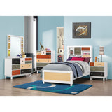 Andris Transitional White 5-piece Full Storage Bedroom Set