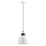 Porch & Den Arlene White/ Satin Finish 1-light Pendant