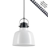Porch & Den Arlene White/ Satin Finish 1-light Pendant