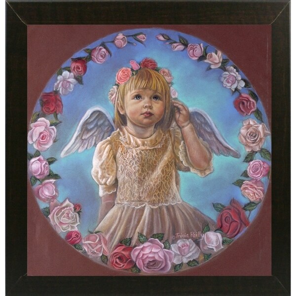 Angel Of Roses-TRIREI79294 Framed Print 23.75"x23" by Tricia Reilly-Matthews