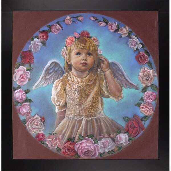 Angel Of Roses-TRIREI79294 Framed Print 23.75"x23" by Tricia Reilly-Matthews