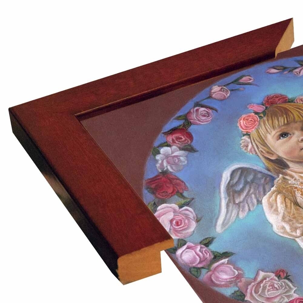 Angel Of Roses-TRIREI79294 Framed Print 23.75"x23" by Tricia Reilly-Matthews