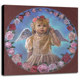 Angel Of Roses-TRIREI79294 Framed Print 23.75"x23" by Tricia Reilly-Matthews