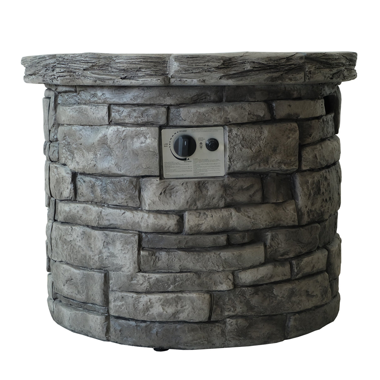 Angeles Grey Outdoor Circular Fire Pit by Christopher Knight Home - N/A