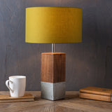 Anger Natural Finish Wood Base Table Lamp