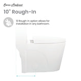 Angers One Piece Elongated Toilet Dual Vortex Flush 1.1/1.6 Gpf With 10" Rough In - 27" x 15.15" 31.2"