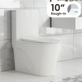 Angers One Piece Elongated Toilet Dual Vortex Flush 1.1/1.6 Gpf With 10" Rough In - 27" x 15.15" 31.2"