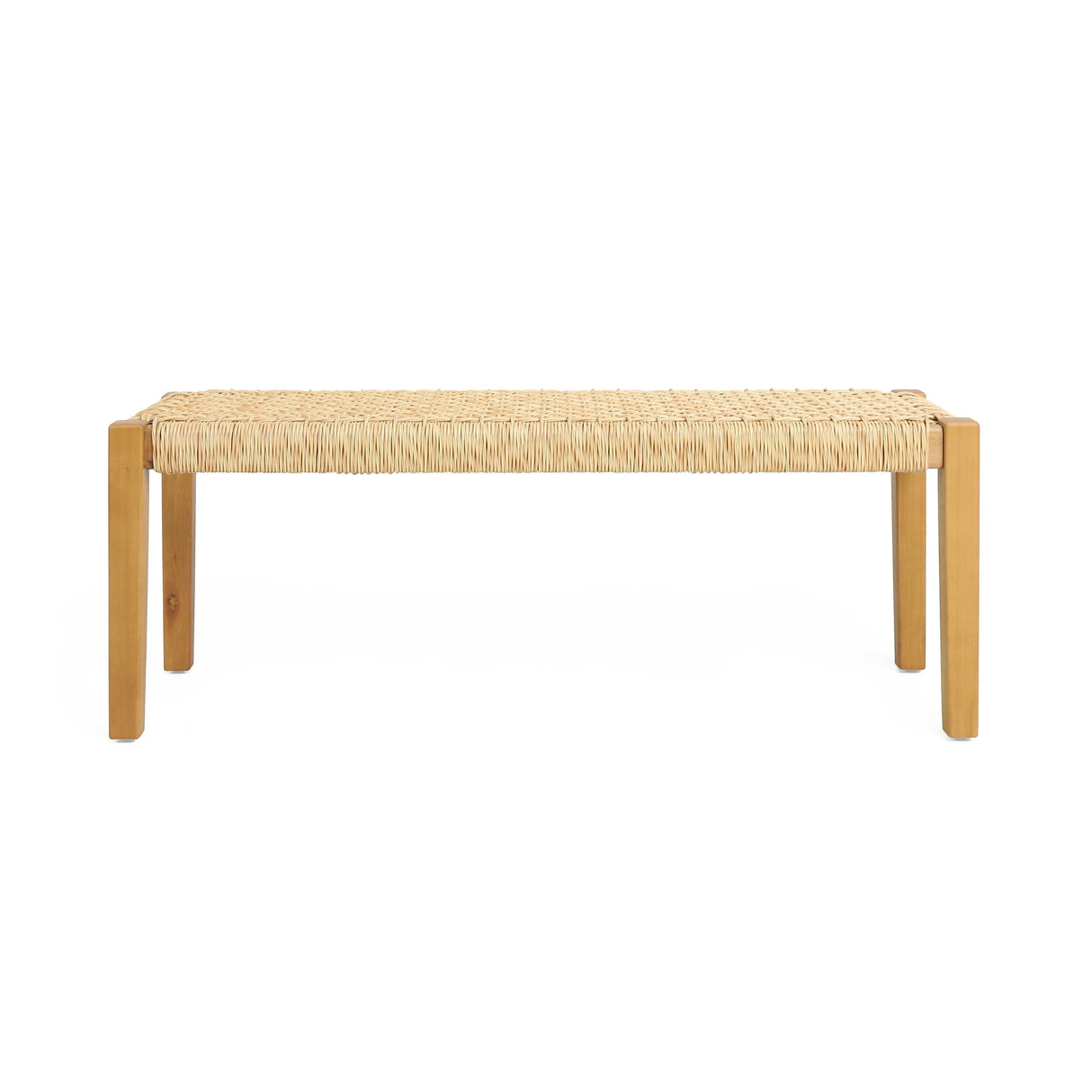 Angie Outdoor Modern Industrial Acacia Wood Bench by Christopher Knight Home - 43.25" W x 15.75" D x 16.25" H