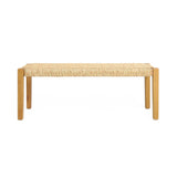 Angie Outdoor Modern Industrial Acacia Wood Bench by Christopher Knight Home - 43.25" W x 15.75" D x 16.25" H