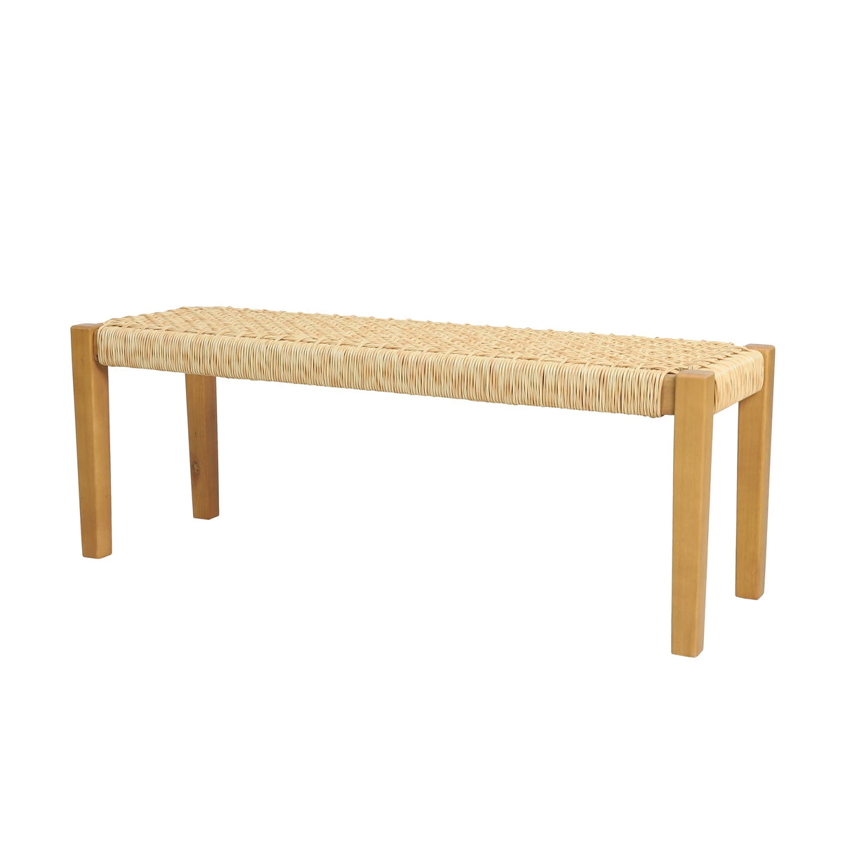 Angie Outdoor Modern Industrial Acacia Wood Bench by Christopher Knight Home - 43.25" W x 15.75" D x 16.25" H