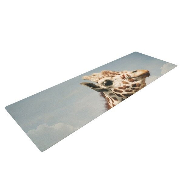 Angie Turner "Giraffe" Animal Yoga Mat - Blue