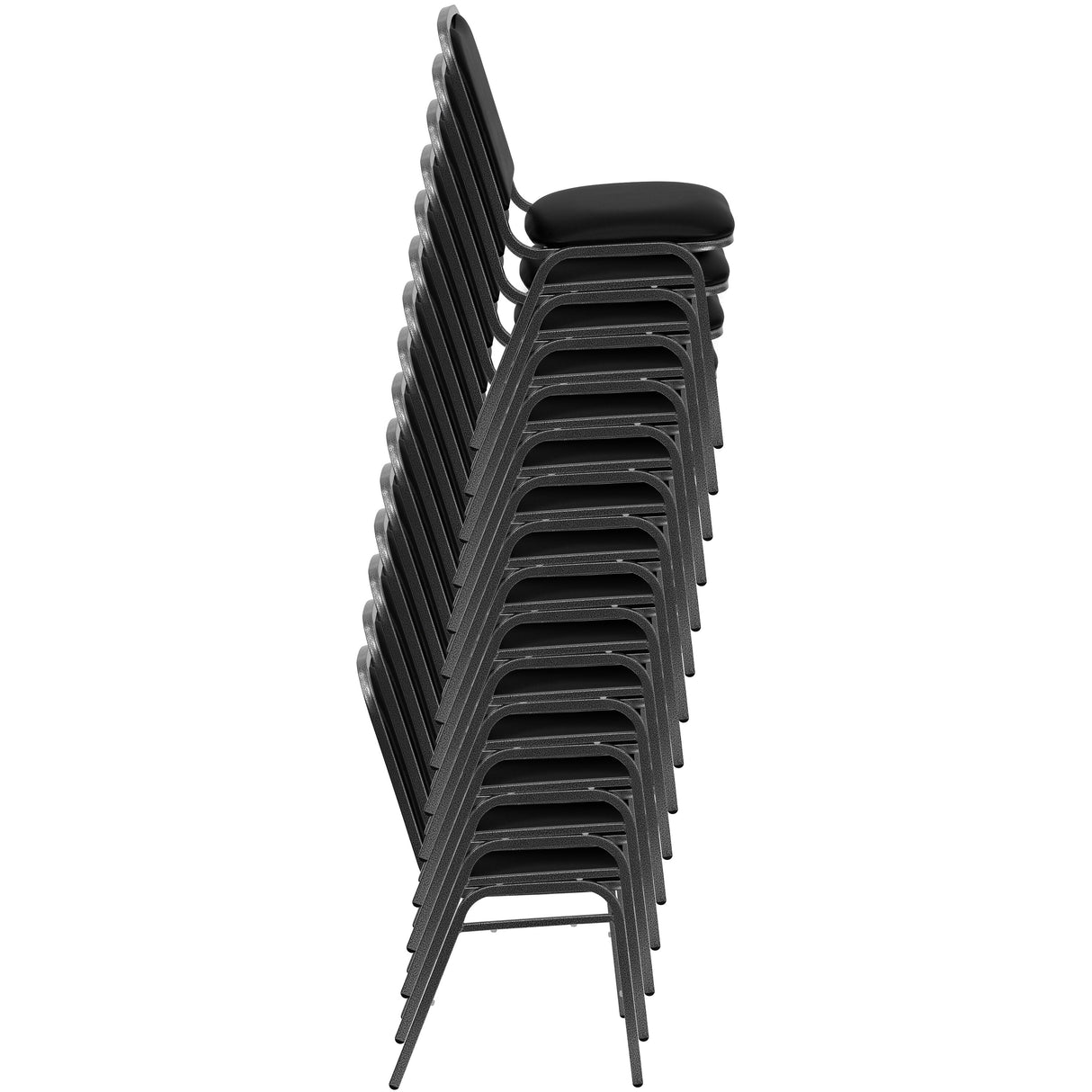 Angled Back Stacking Banquet Chair in Vinyl