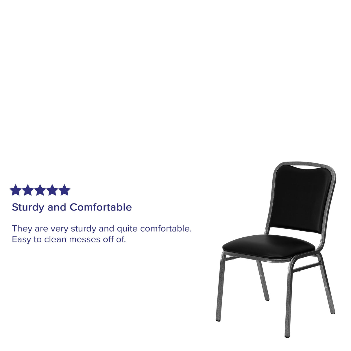 Angled Back Stacking Banquet Chair in Vinyl