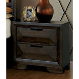 Furniture of America Gifa Rustic Espresso Solid Wood Nightstand
