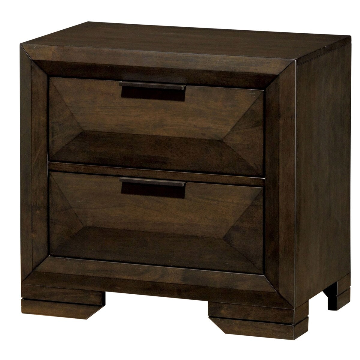 Furniture of America Gifa Rustic Espresso Solid Wood Nightstand