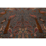 Animals Design Gray Ziegler Indian Area Rug Handmade Wool Carpet - 7'9"x 9'9"
