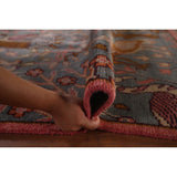 Animals Design Gray Ziegler Indian Area Rug Handmade Wool Carpet - 7'9"x 9'9"